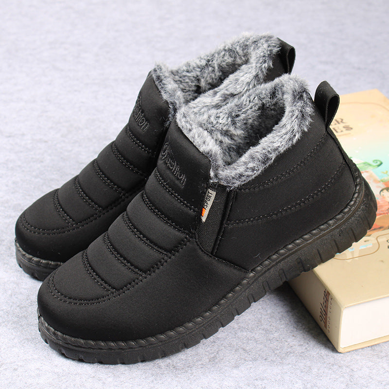 Women's Mid-Calf Snow Boots with Rabbit Fur Lining