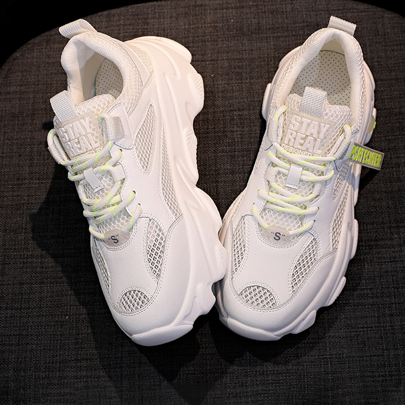 2020 Women's Leather Dad Shoes - Breathable Casual Sneakers