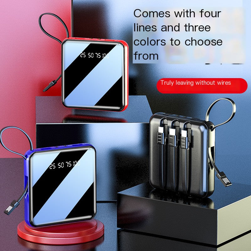 Mini Power Bank 20000mAh with Built-in Cable