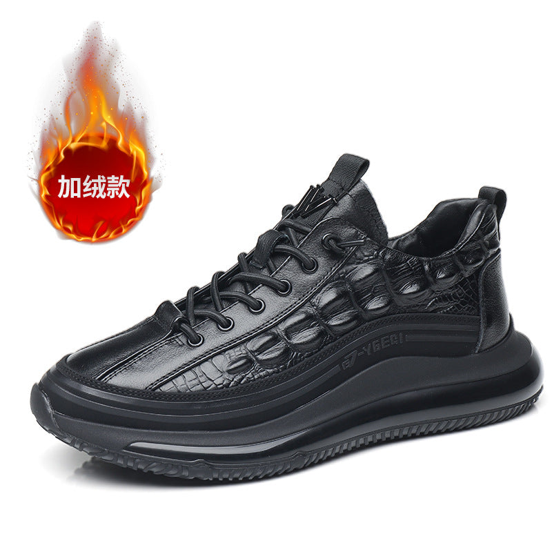 Men's Breathable Crocodile Pattern Sports Shoes