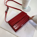 Crocodile Pattern Shoulder Crossbody Bag