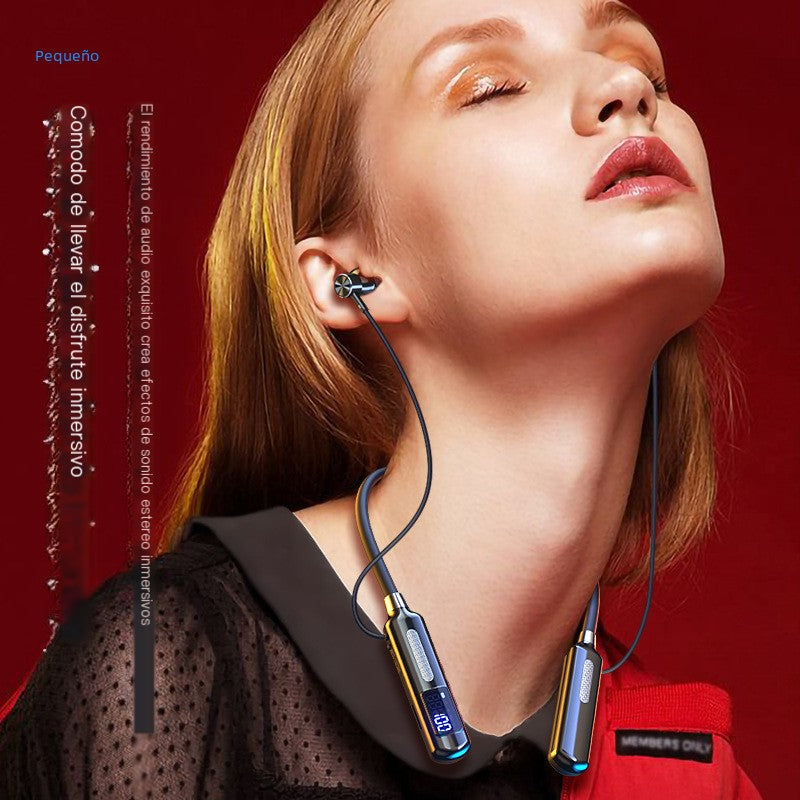 Smart Digital Display Neckband Wireless Earbuds