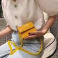 Crocodile Pattern Beaded Chain Crossbody Bag (Retro)