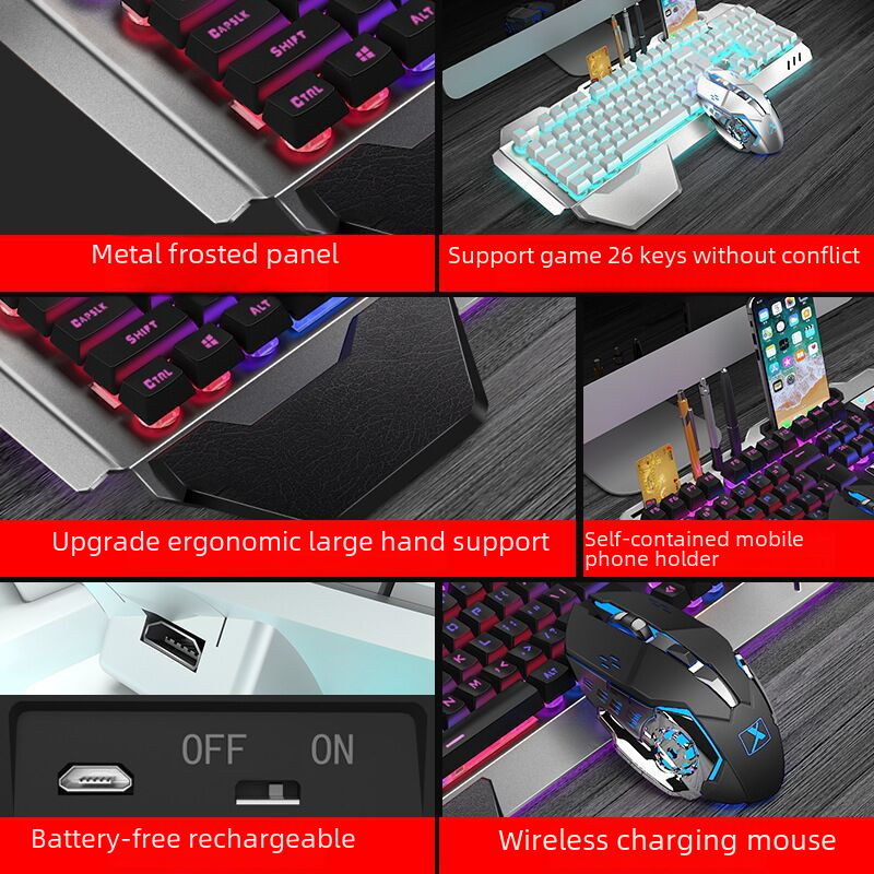 New Alliance K680 Rechargeable Wireless Keyboard Mouse Set