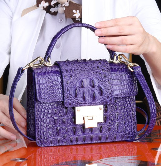 Crocodile Pattern Shoulder Bag for Women