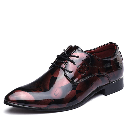 Trendy Men's Pointed Leather Shoes for Barbers