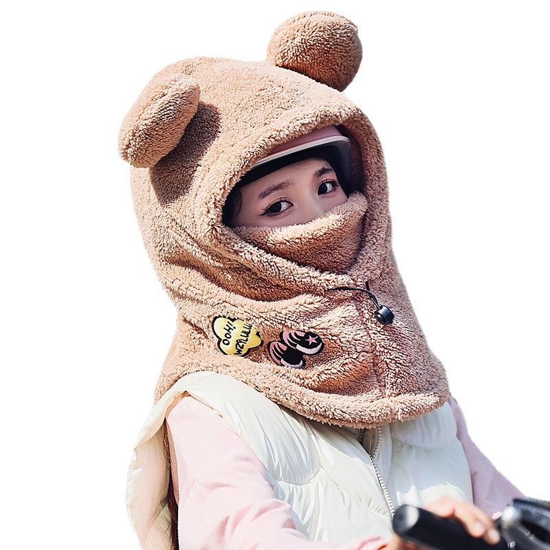 Winter Outdoor Cycling Warm Windproof Face Mask Helmet