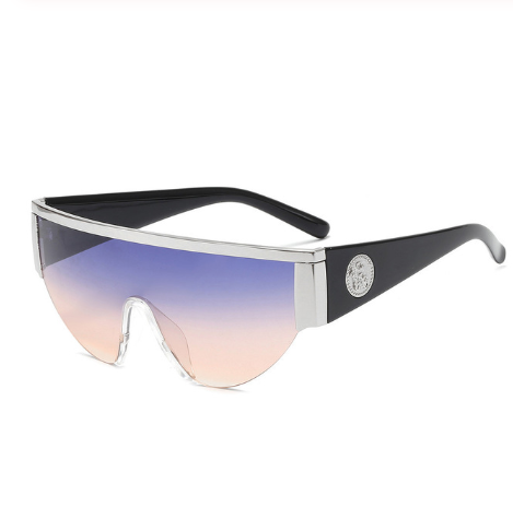 Retro Half-Frame Pilot Sunglasses (One Pair)