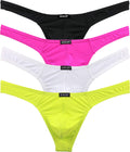 IKINGSKY Mens Low Rise Bulge Thong Sexy Mens Underwear Soft T-back Under Panties for Men (XX-Large 4 Pack-C)