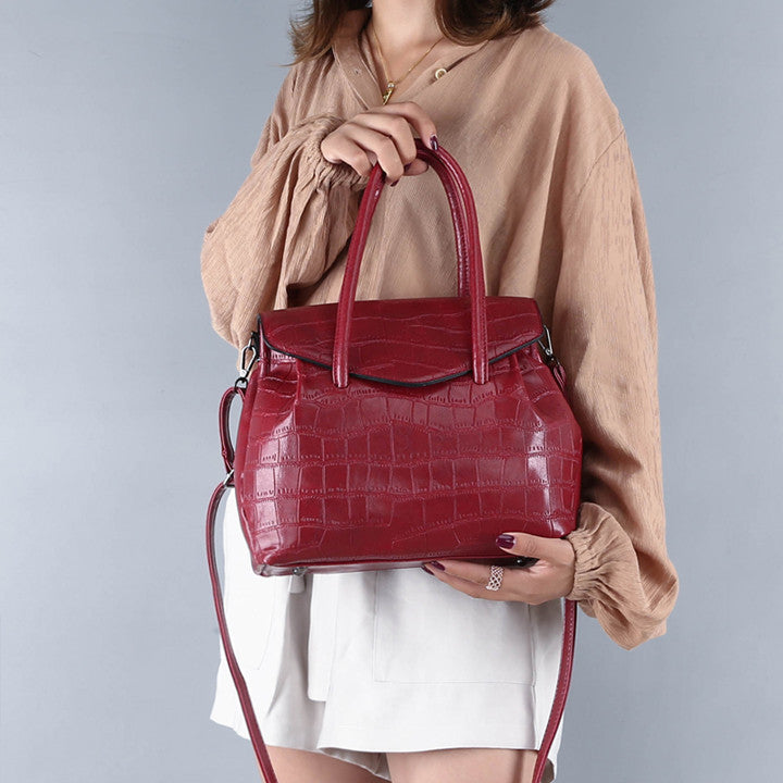Fashionable Women's Crocodile Pattern Shell Bag