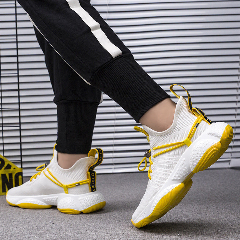 Soft Sole Men's Casual Sneakers, Versatile Knit Shoes