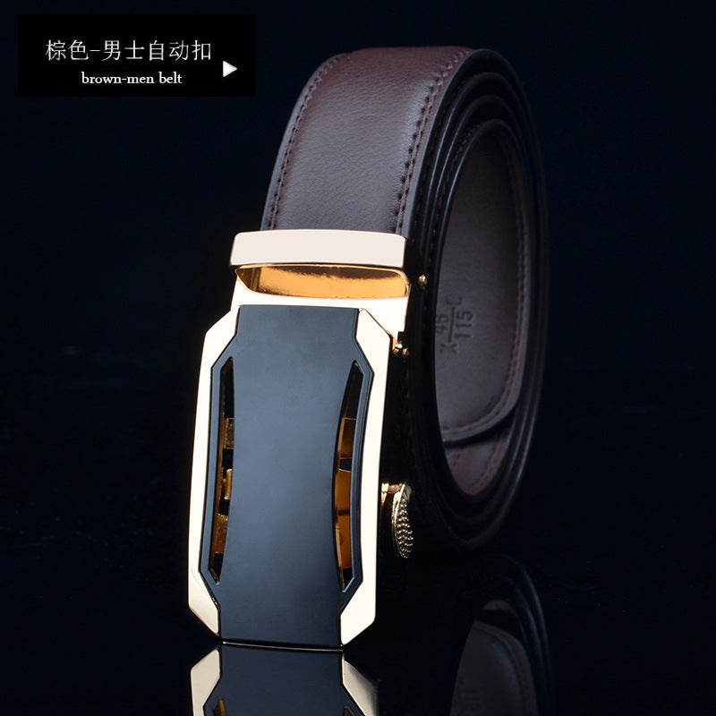 Men's Genuine Leather Automatic Buckle Belt (Wholesale)