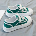 Fashionable Women's Thick-Soled Canvas Sneakers