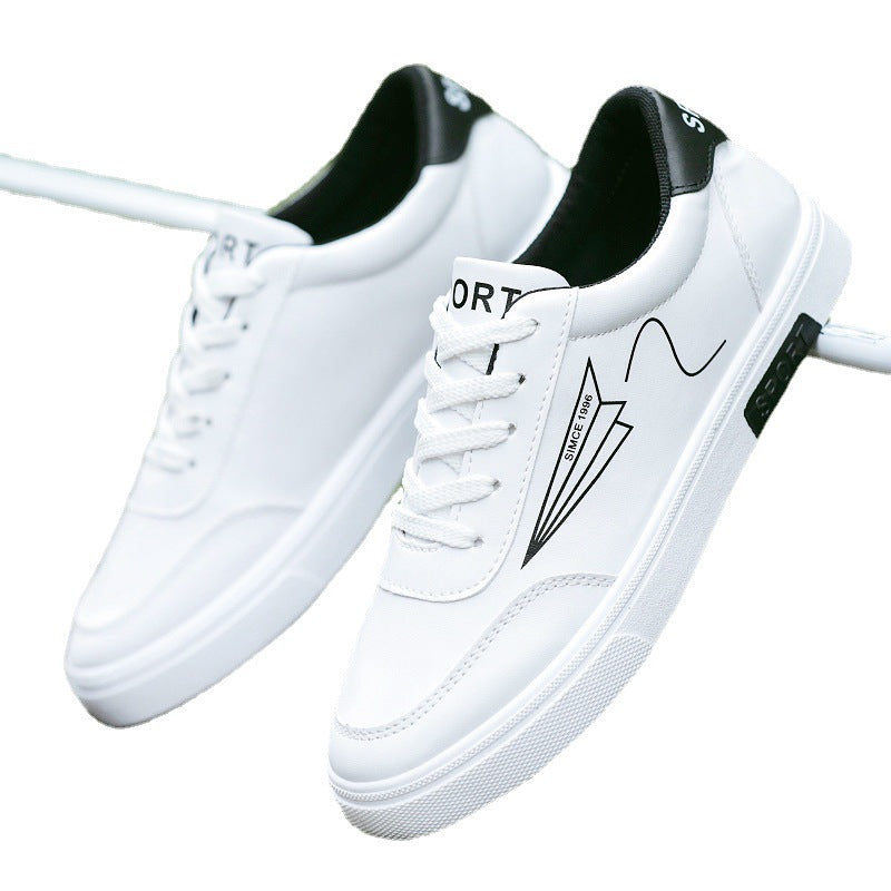 Men's Casual Slip-On White Sneakers - Lightweight & Trendy