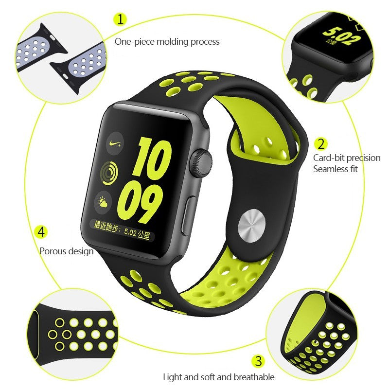 Silicone Two-Tone Band for Apple Watch