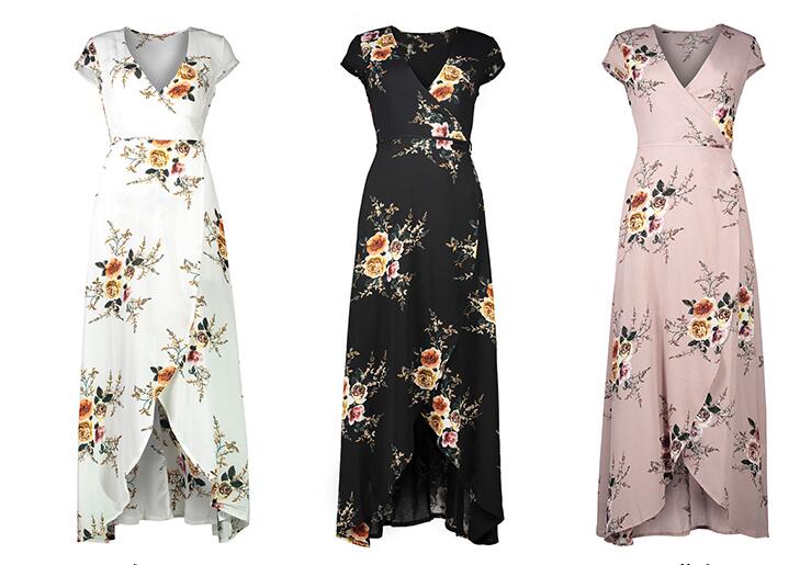 LIVA Chiffon Split Maxi Dress for Beach Wear