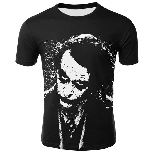 Men's 3D Printed Short Sleeve T-Shirt - Dark Knight Joker