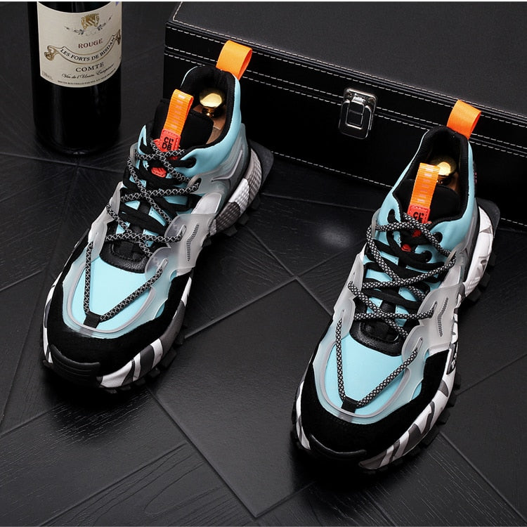 Fashionable Thick-Soled Men's High-Top Sneakers