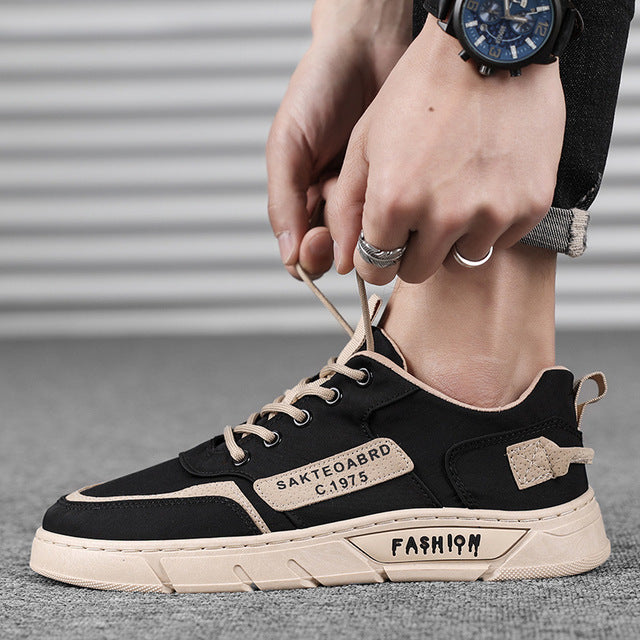 Men's Breathable Casual Lace-Up Sneakers for Outdoor Jogging