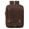 Retro Men's Leather Backpack for School and Travel
