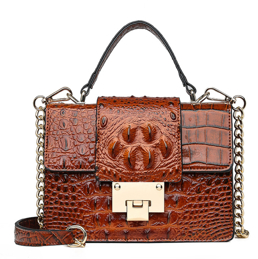 Crocodile Pattern Shoulder Bag for Women