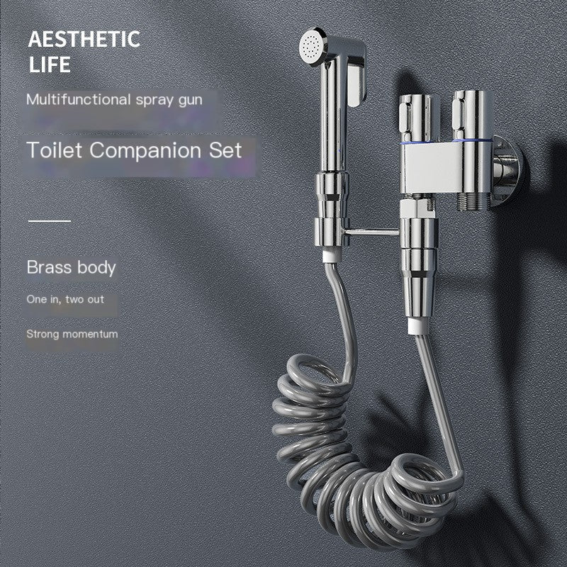 High Pressure Toilet Spray Gun Set with Brass Valve