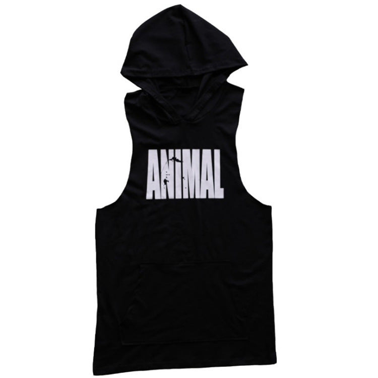 Men's Muscle Training Vest with Hood for Outdoor Sports