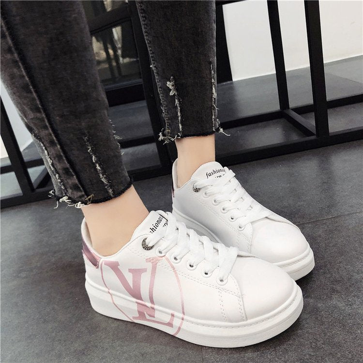 Autumn New Women's Korean Style Thick-Soled Sneakers