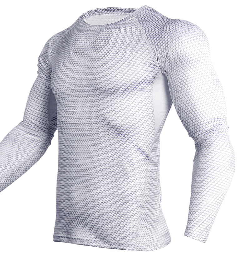 Men's 3D Printed Long Sleeve Workout T-Shirt