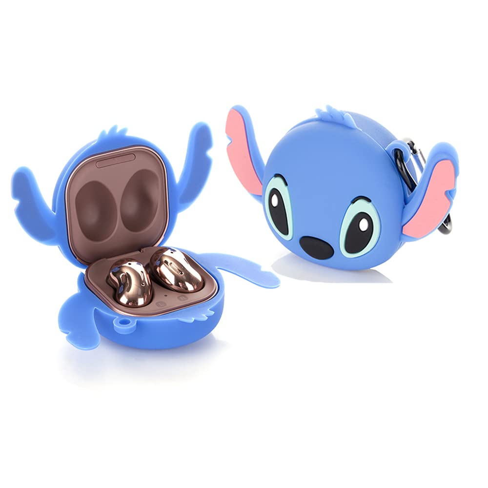 (1 Pack) BGAANM Cartoon Silicone Case Cover with Keychain Designed for Samsung Galaxy Buds2 Pro (2022) /Galaxy Buds 2 (2021) /Galaxy Buds Pro (2021) /Galaxy Buds Live (2020)