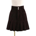 High Waist A-line Pleated Skirt for Women - Autumn/Winter