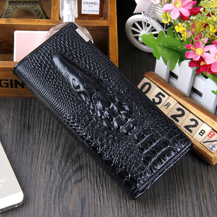 Crocodile Pattern Women's Long Wallet and Purse