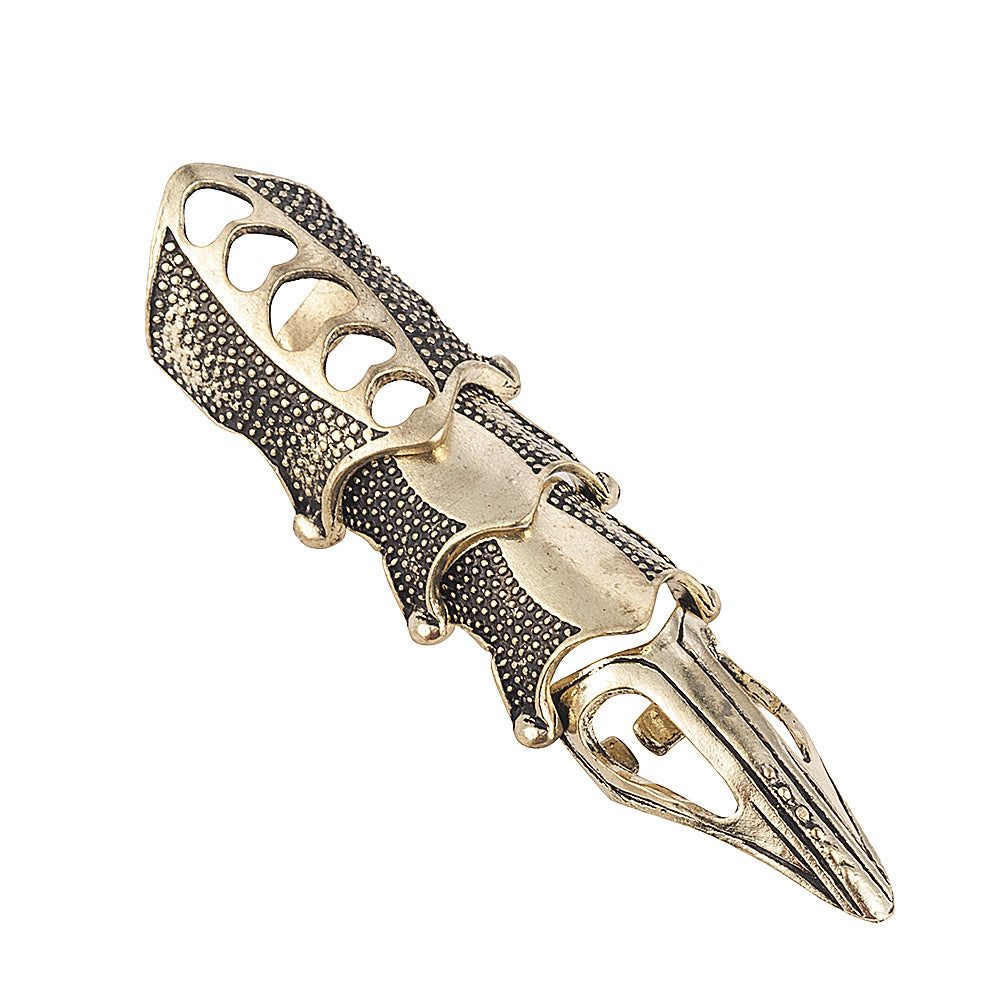 Exaggerated Vintage Punk Gothic Metal Armor Ring