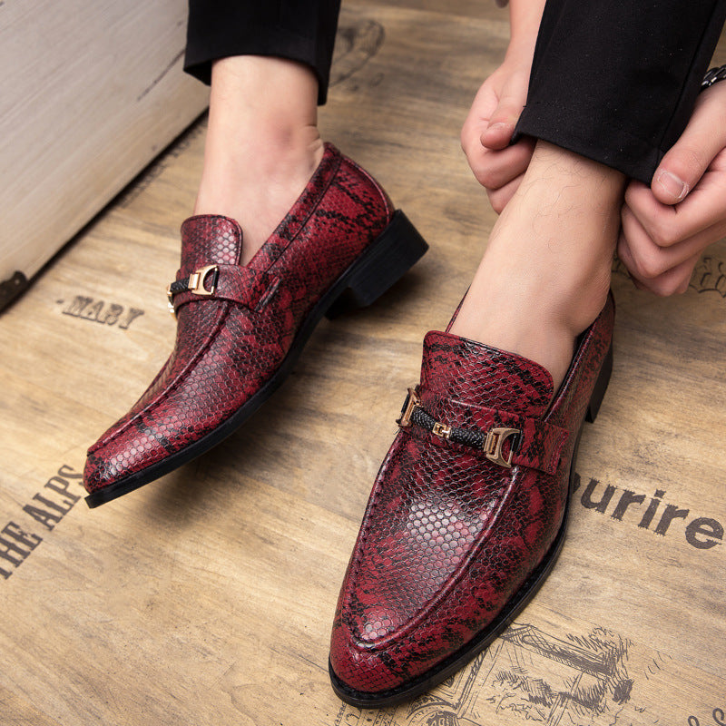 Men's Snake Pattern Pointed Dress Shoes (Fashion Casual)