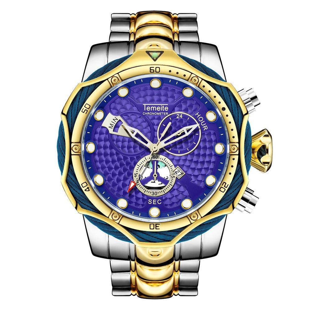 Men's Quartz Watch with Steel Band