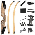 Archery 60" Black Hunter Wooden Recurve Bow - Right Handed 20-60lbs for American Hunting & Shooting Practice (Burlywood 45-Lbs)