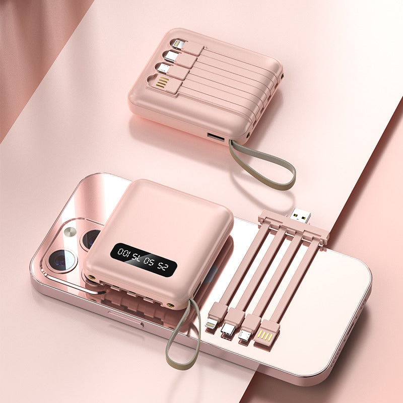 Mini Portable Power Bank 20000mAh with Cable