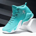 Men's and Women's High-Top Plaid Basketball Sneakers