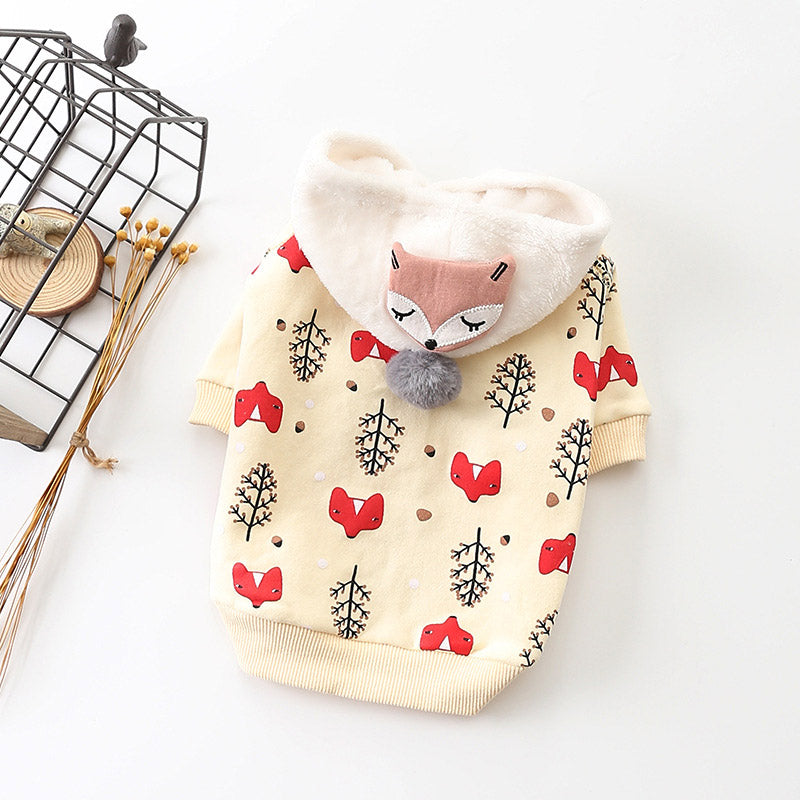 New Autumn Winter Pet Dog Clothing - Cotton Fleece Wear
