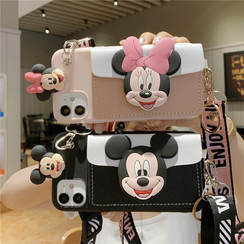 Crossbody Phone Case for iPhone 15/13 with Card Holder