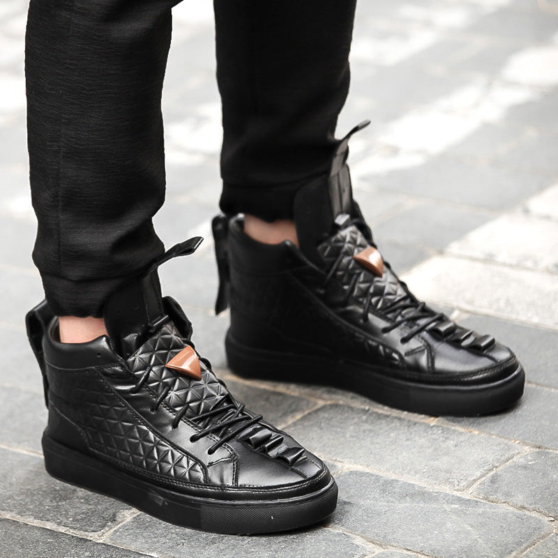 Men's High-Top Korean Style Casual Sneakers for Summer
