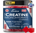 DLNIA 120 Creatine Monohydrate Gummies for Men & Women Vegan-Friendly Sugar-Free & Tasty Chewables - Instantized Creatine Gummies for Enhanced Muscles Growth Recovery & Performance (Raspberry)