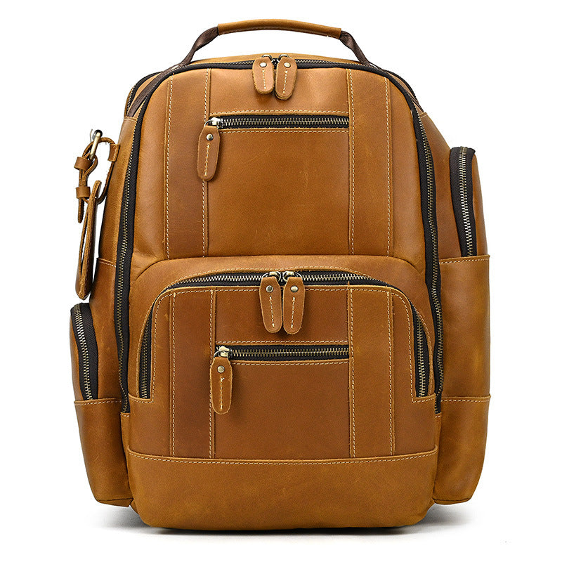 Vintage Genuine Leather 15.6-Inch Men's Backpack