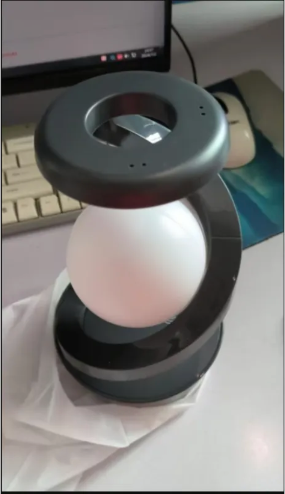 Rotating Moon Desk Lamp with Wireless Charging
