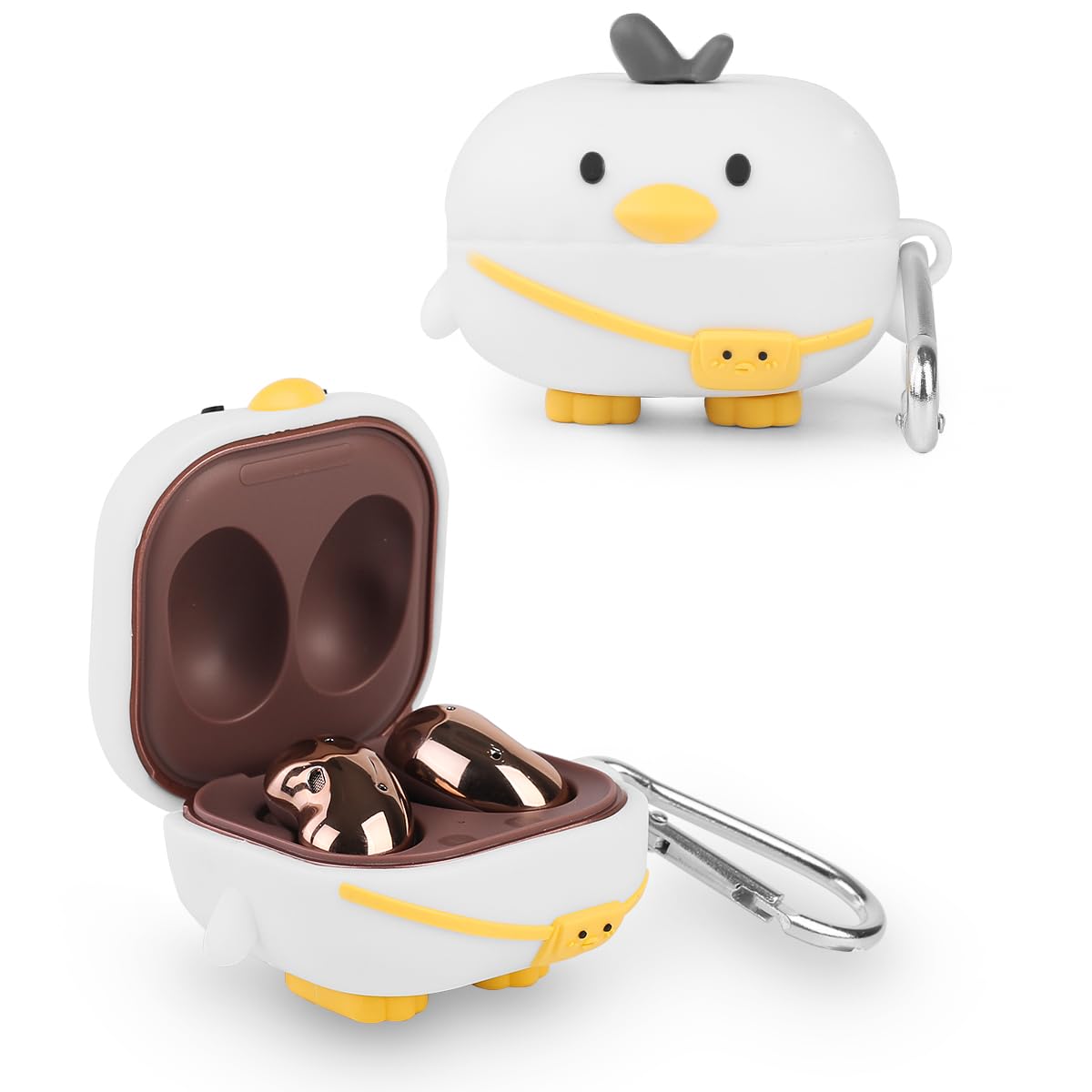 Suublg Silicone Earbuds Case Protective Cover with Keychain for Samsung Galaxy Buds2 Pro Earbuds(2022) /Galaxy Buds 2 (2021) /Galaxy Buds Pro (2021) /Galaxy Buds Live Earphones(2020)