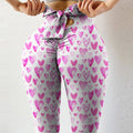 High Waist Stretch Bow Yoga Shorts - Tight-fitting Style