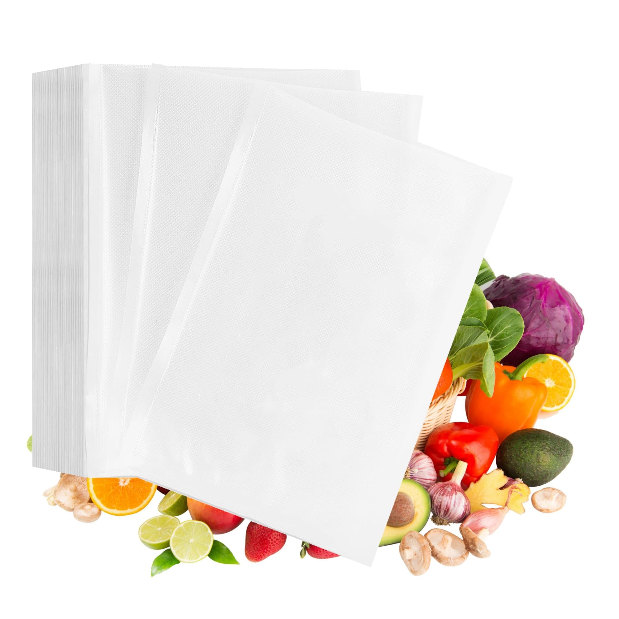 Vacuum Sealer Bags for Food Saver 100 Quart 4" x 6" Commercial Grade PreCut Bag Food Vac Bags for Storage Meal Prep or Sous Vide