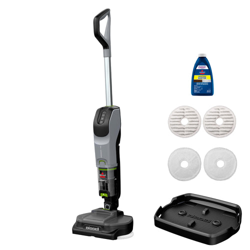 Bissell® SpinWave® + Vac Cordless Hard Floor Spin Mop + Vacuum Lay-Flat Multi-Use Cleaning Hard Floor Sanitize Formula Included