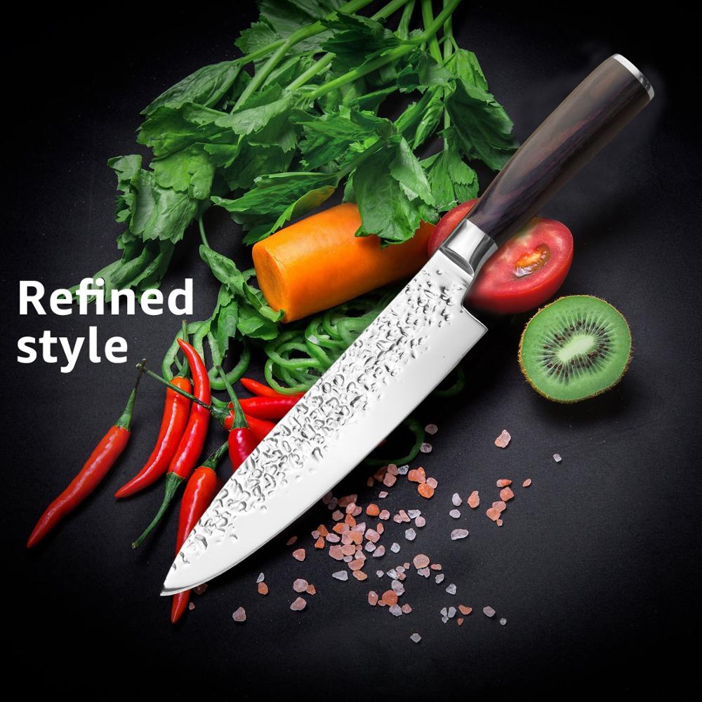8-Inch Damascus Steel Chef Knife for Sushi & Slicing