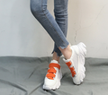 Velcro Platform Sneakers, Dad Shoes, White Casual Shoes